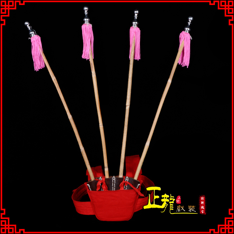 榆阳戏装戏曲用品靠旗男女大靠 靠板 正宗牛皮旗杆旗架