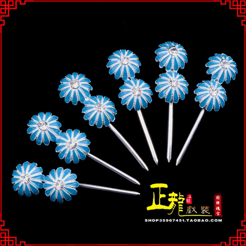 榆阳头面泡子旦角化妆头饰 仿点绸泡子